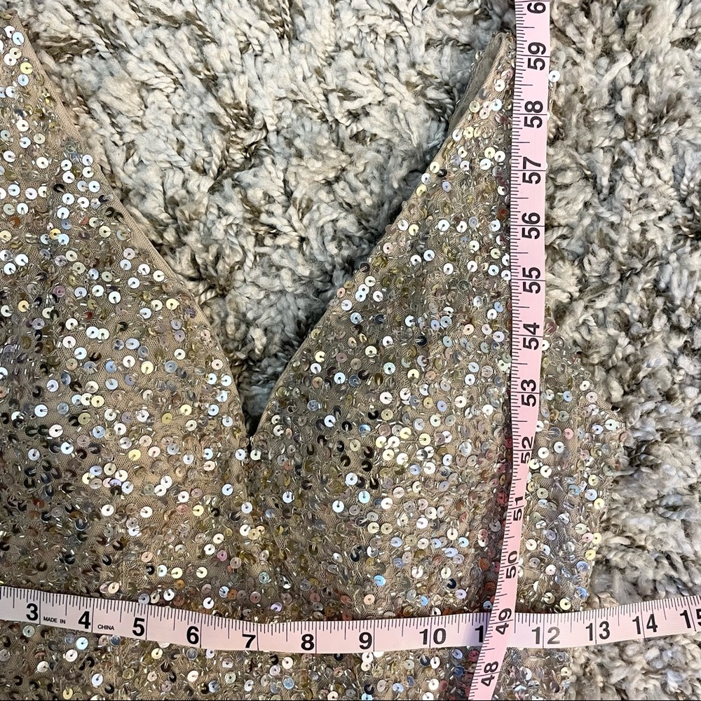 SPARKLE SEQUINS STUNNING MACDUGGAL STRAPLESS GOWN FORMAL DRESS - Picture 8 of 10
